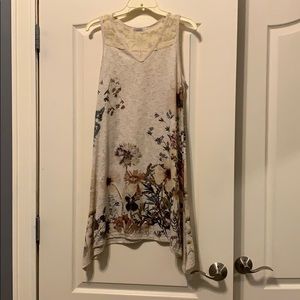 Floral V neck dress